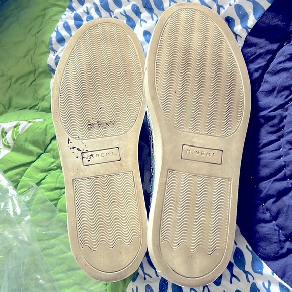 M. GEMI 'The Fresco' Metallic Blue Leather Slip-on - Picture 9 of 11